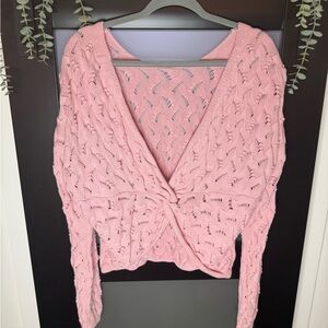 JustFab Blush Knit Sweater